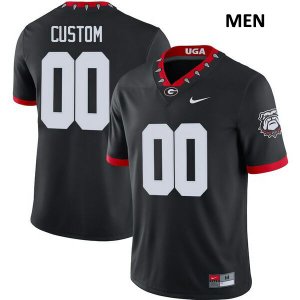 Men's Georgia Bulldogs NCAA #00 Custom Nike Stitched Black Authentic Mascot 100th Anniversary Untouchable College Football Jersey VHT3754CX